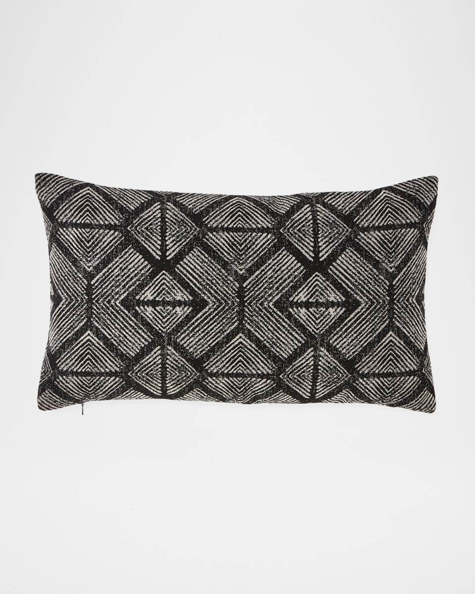 Bakuba Lumbar Ebony Sunbrella Pillow